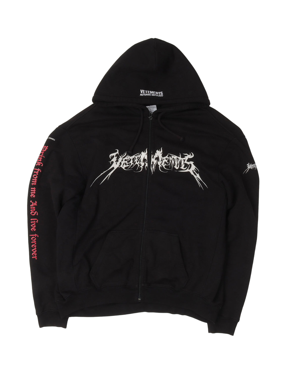 FW17 Oversized Total Fucking Darkness Zip Up Hoodie