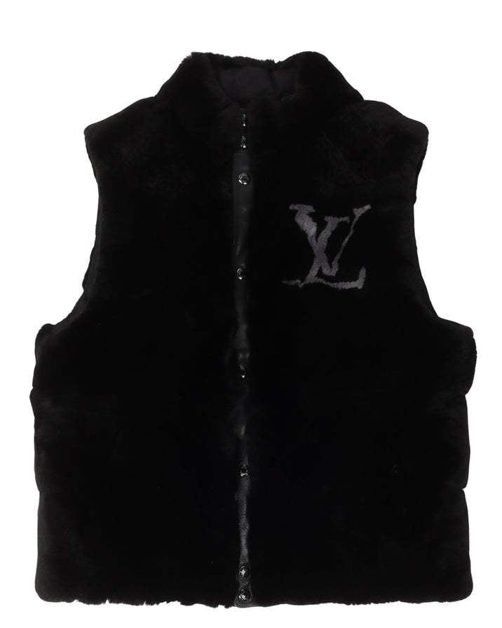 Louis Vuitton White Monogram Leather Cut Away Vest SS19 c/o Virgil
