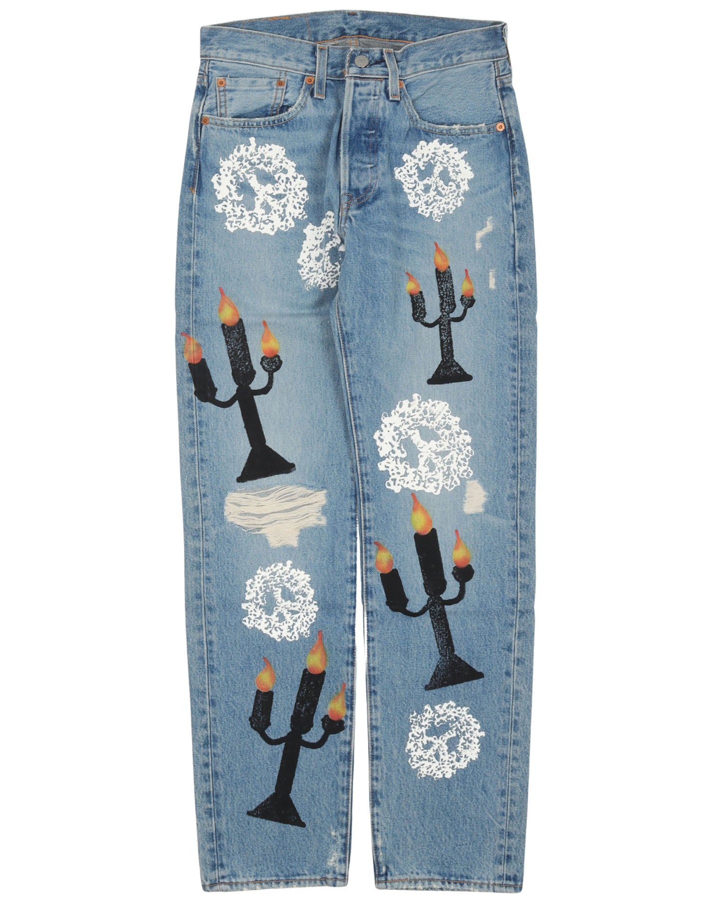 Virgil Abloh Cotton Wreath Jeans