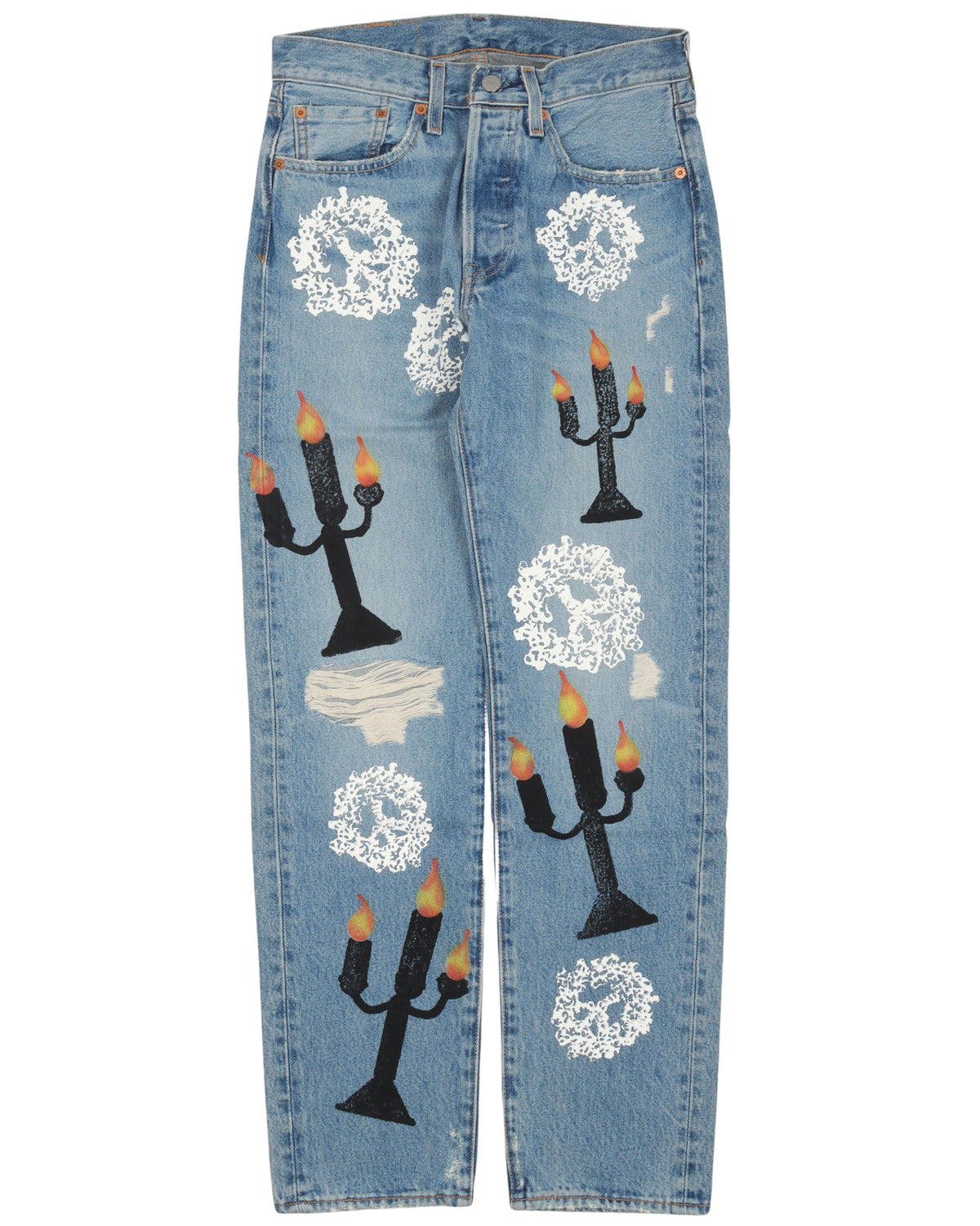 Virgil Abloh Cotton Wreath Jeans