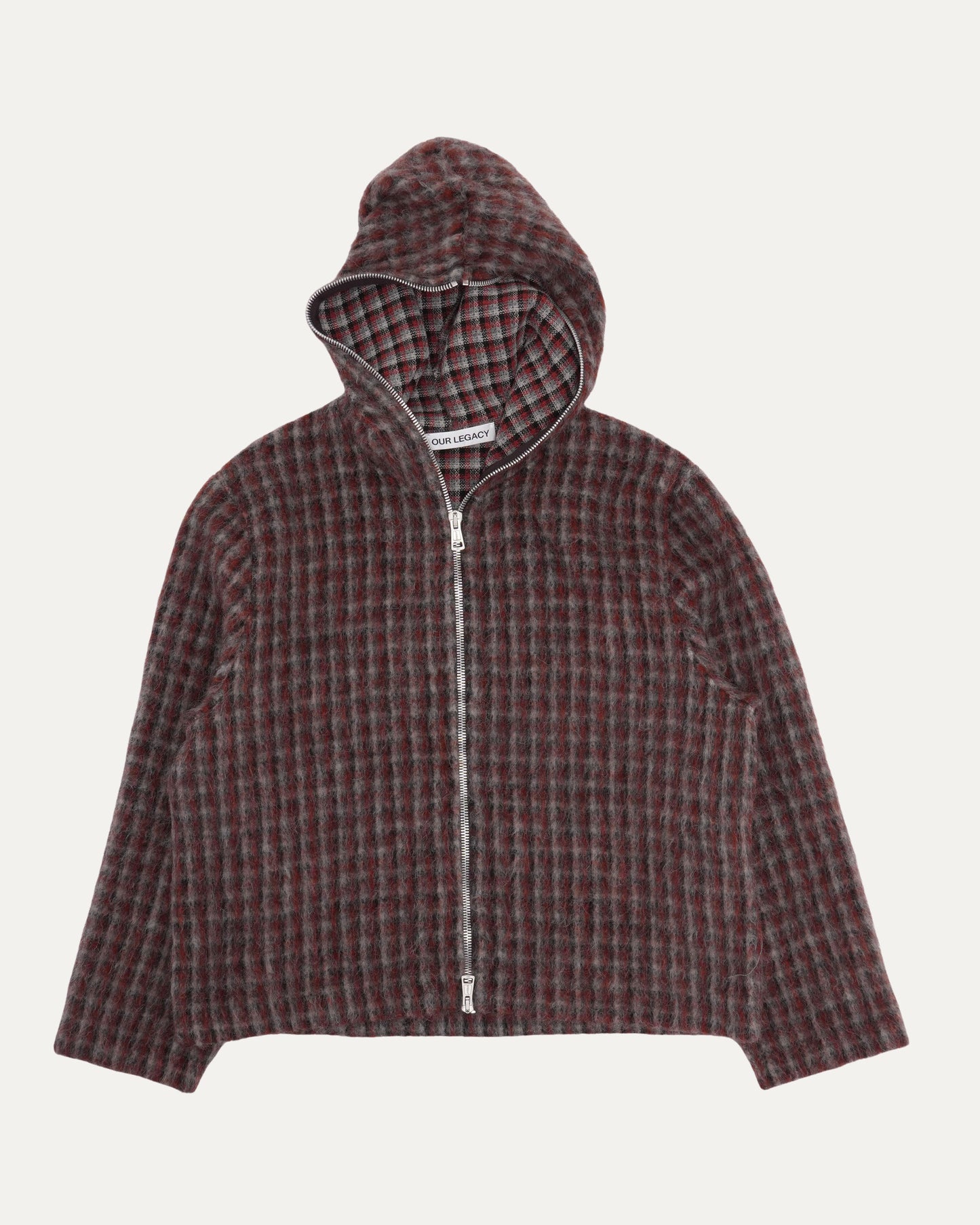 Brushed Knit Zip Up Hoodie