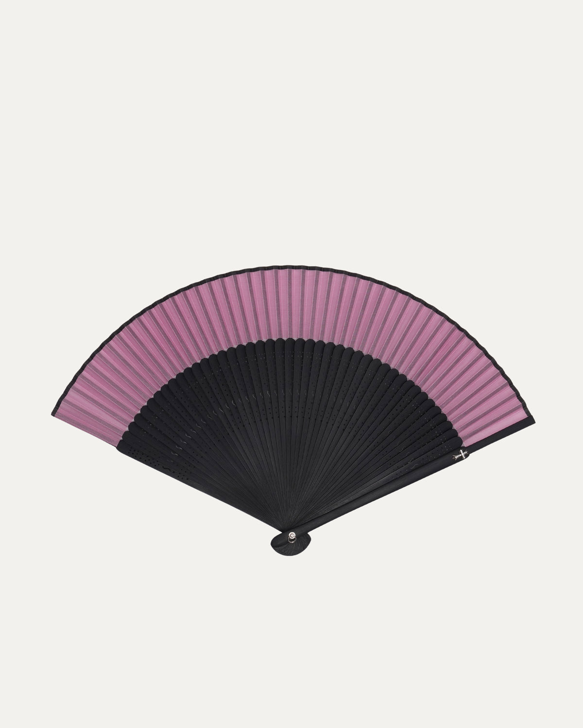 Diamond Cross Embellished Ebony Wood Folding Fan