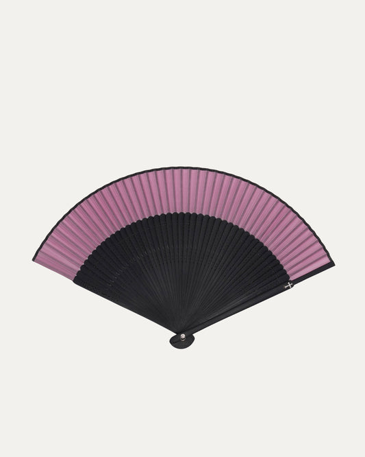 Diamond Cross Embellished Ebony Wood Folding Fan