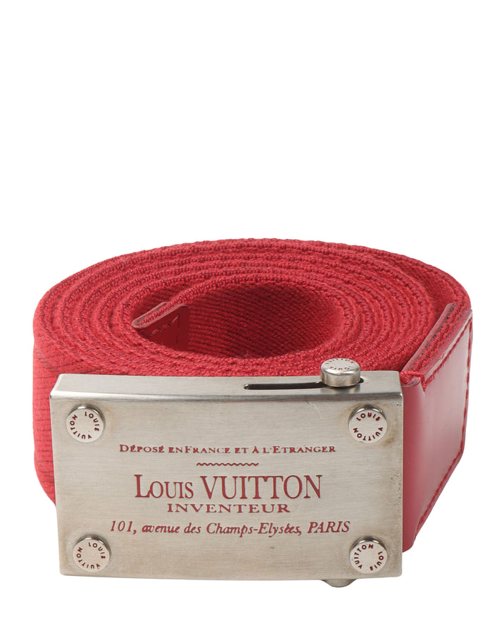 Inventeur Cotton & Leather Belt