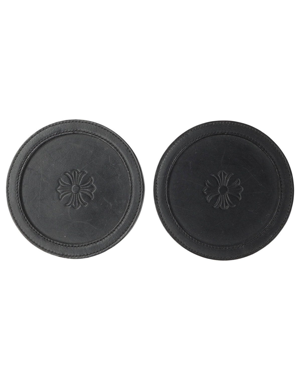 Leather Plus Cross Coaster Set
