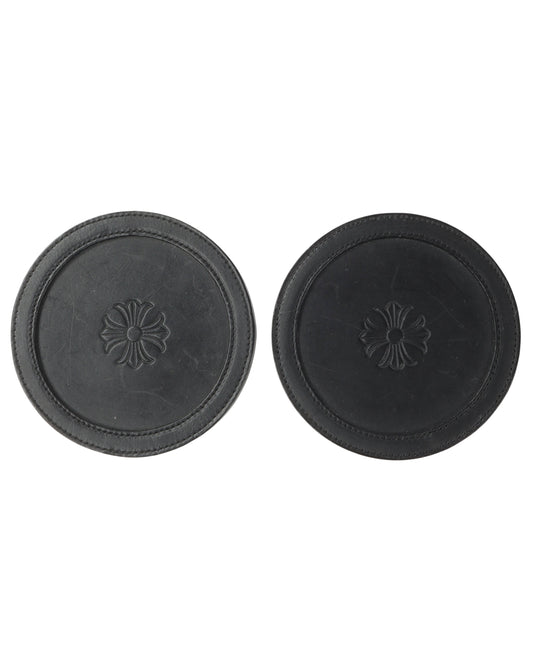 Leather Plus Cross Coaster Set