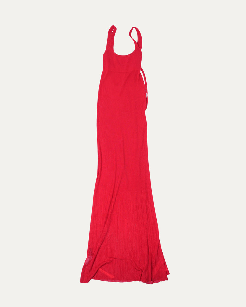 Rib-Knitted Recycled-Blend Maxi Dress