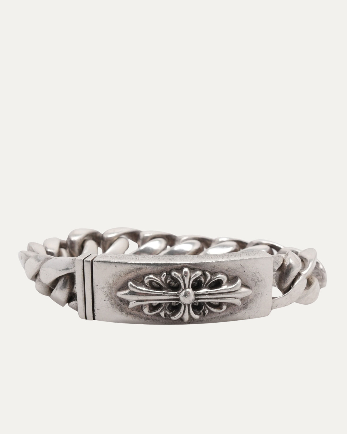 Floral Cross ID Bracelet