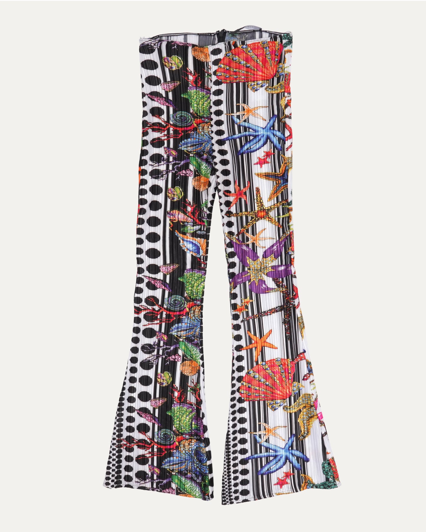 Pleated Sea Life Printed Pants