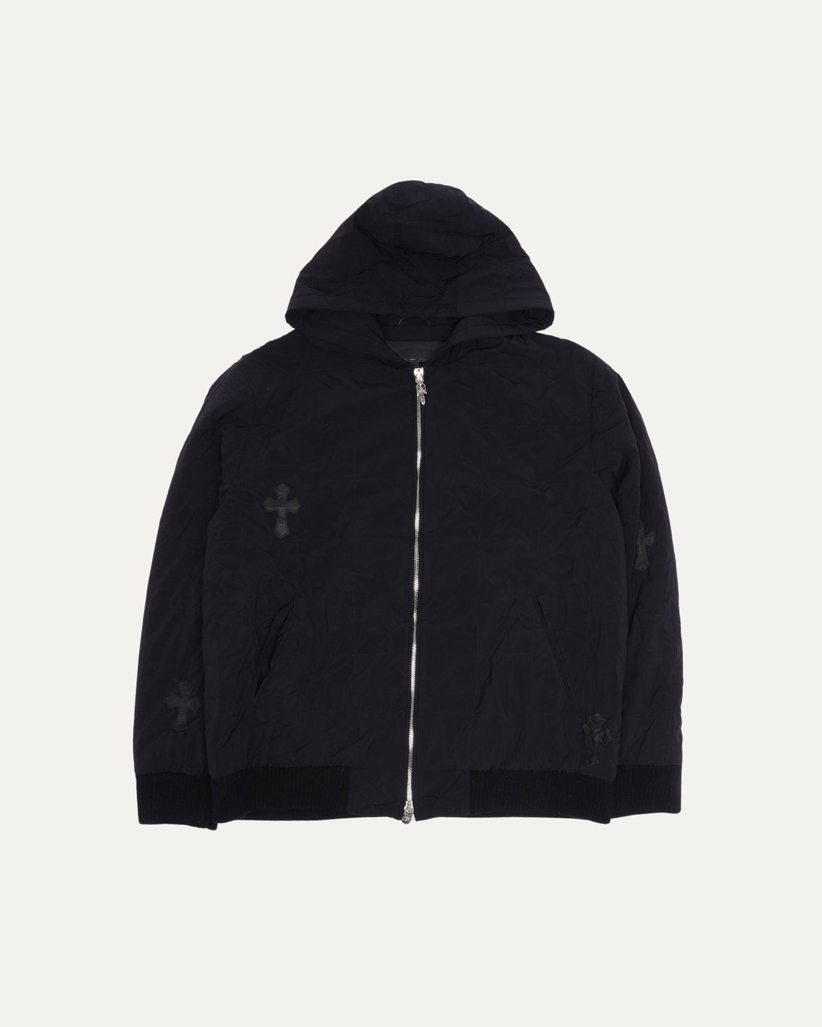 Cross Pattern Jacket Chrome Hearts Nylon Cross Patch Zip-Up Jacket – Justin Reed