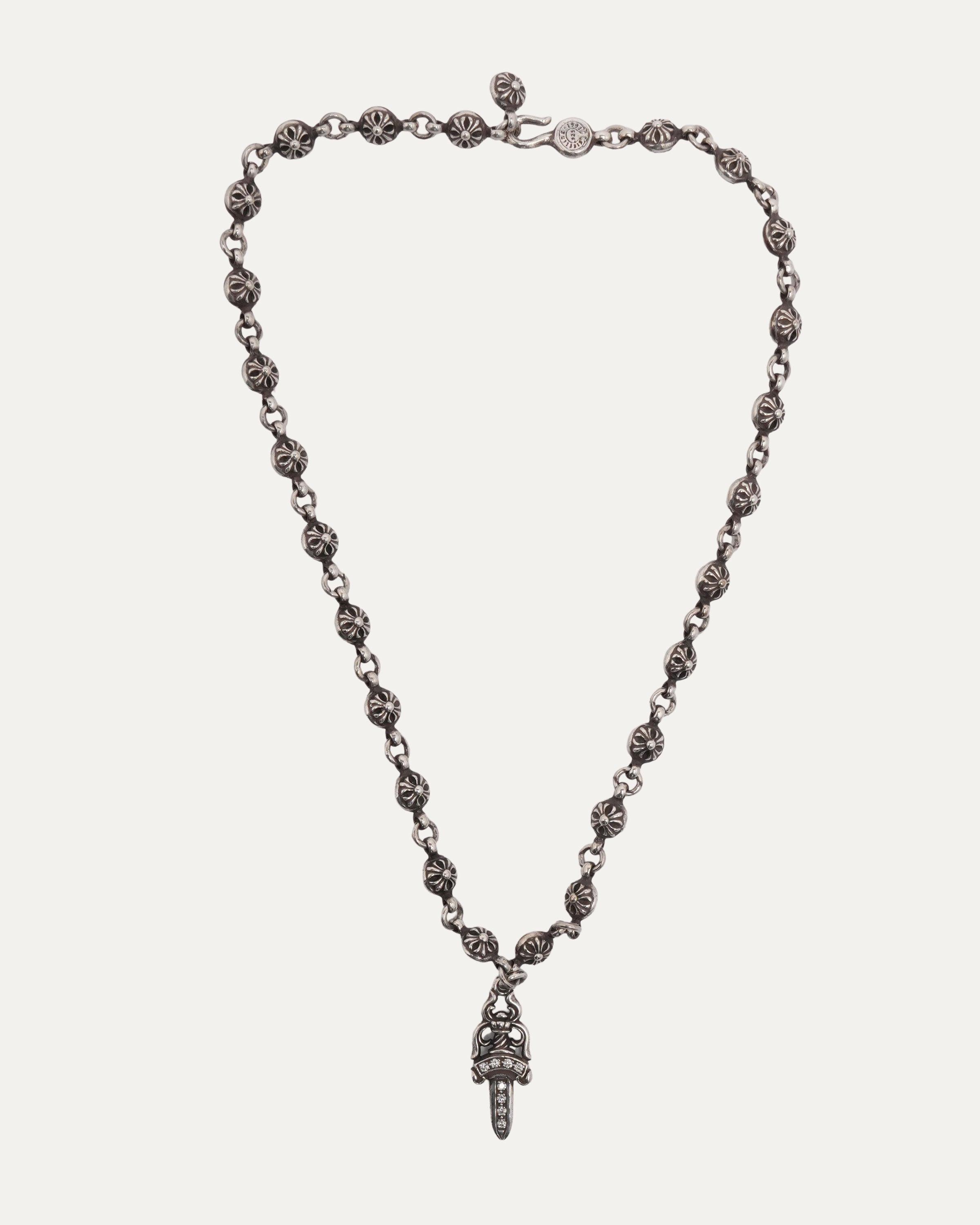 シルバー925保証　ペンダント3点セット　合計約77グラム Chrome Hearts Diamond Dagger Pendant Plus Ball Necklace – Justin Reed