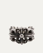 Double Floral Cross Ring