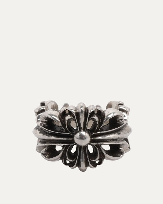Double Floral Cross Ring