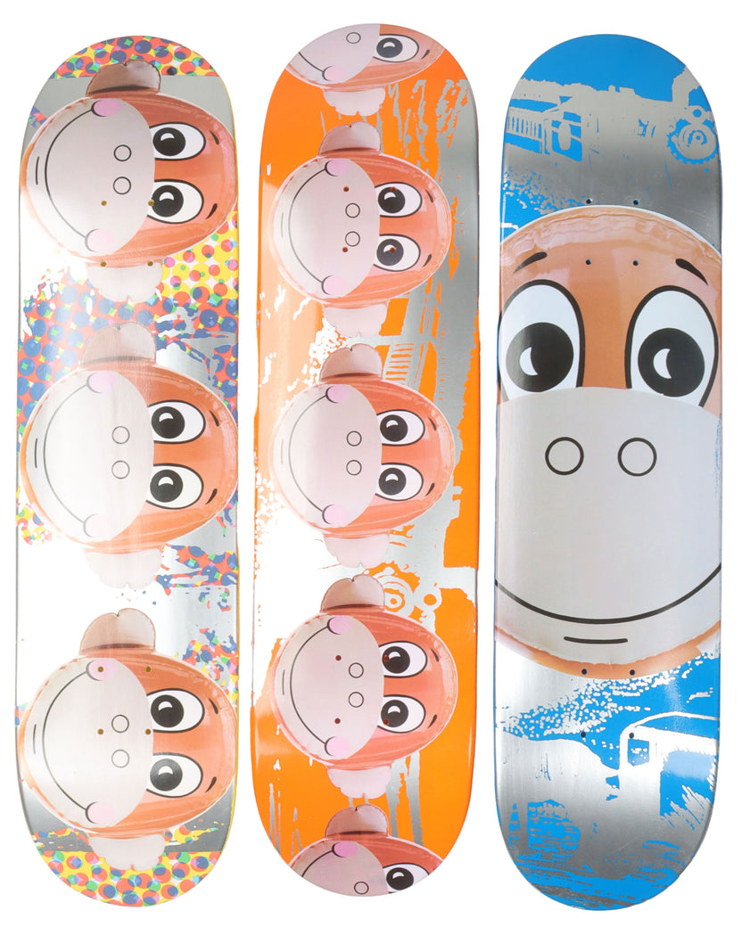 Jeff Koons Signed Set of Three Skateboard Decks