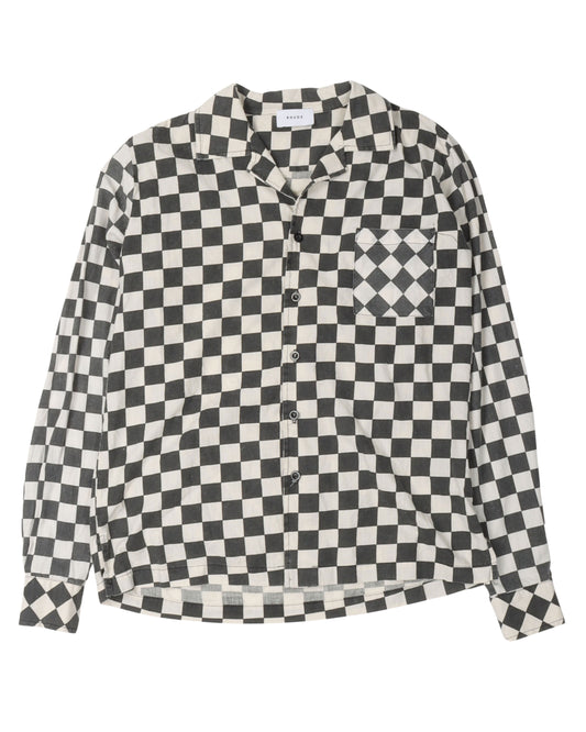 Checkered Camp Collar Shirt