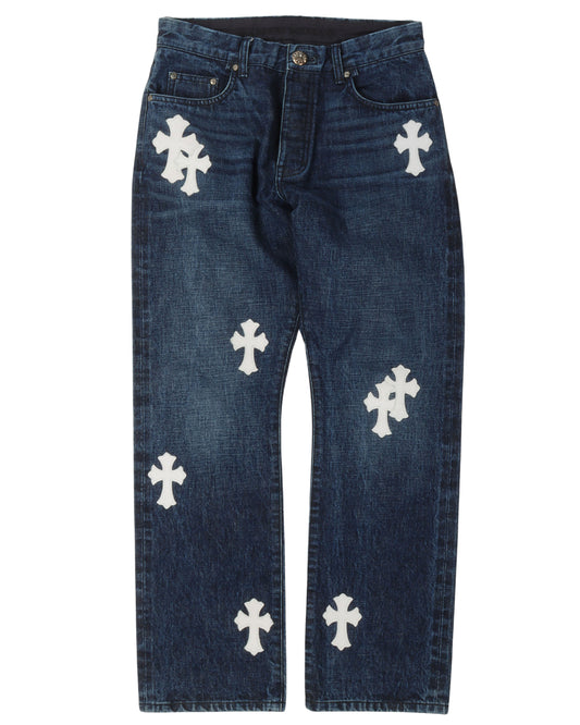 Indigo Cross Patch Jeans