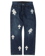 Indigo Cross Patch Jeans