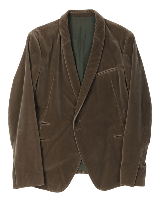 Velour Blazer Jacket