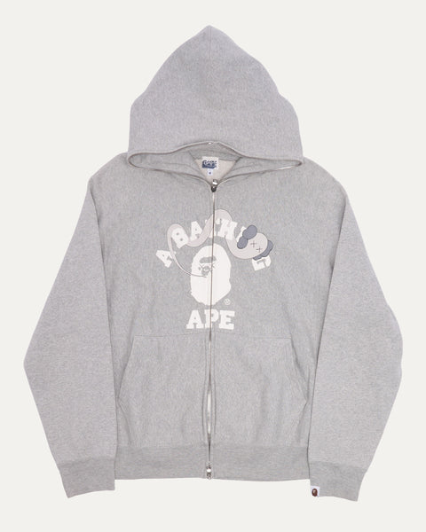 Bape KAWS College Zip Up Hoodie – Justin Reed