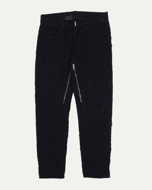 Boro Repair Zipper Jeans