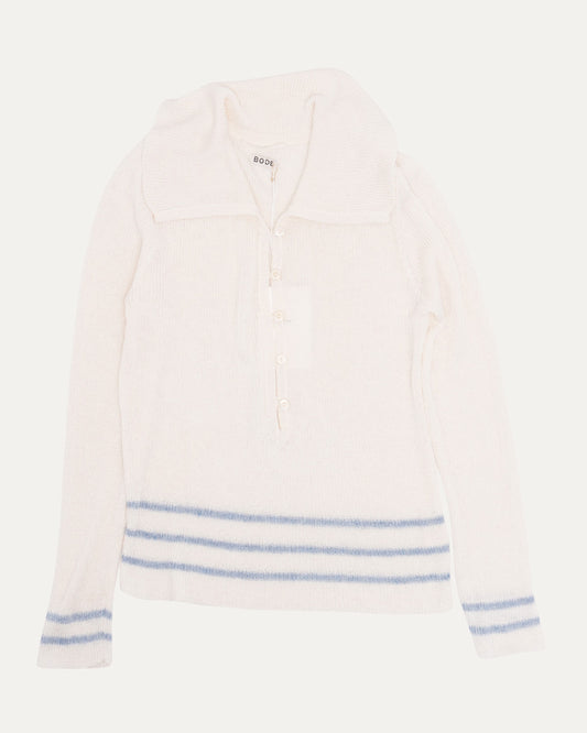 Quincy Striped Linen Blend Polo Shirt