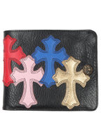 Leather Cross Bifold Wallet
