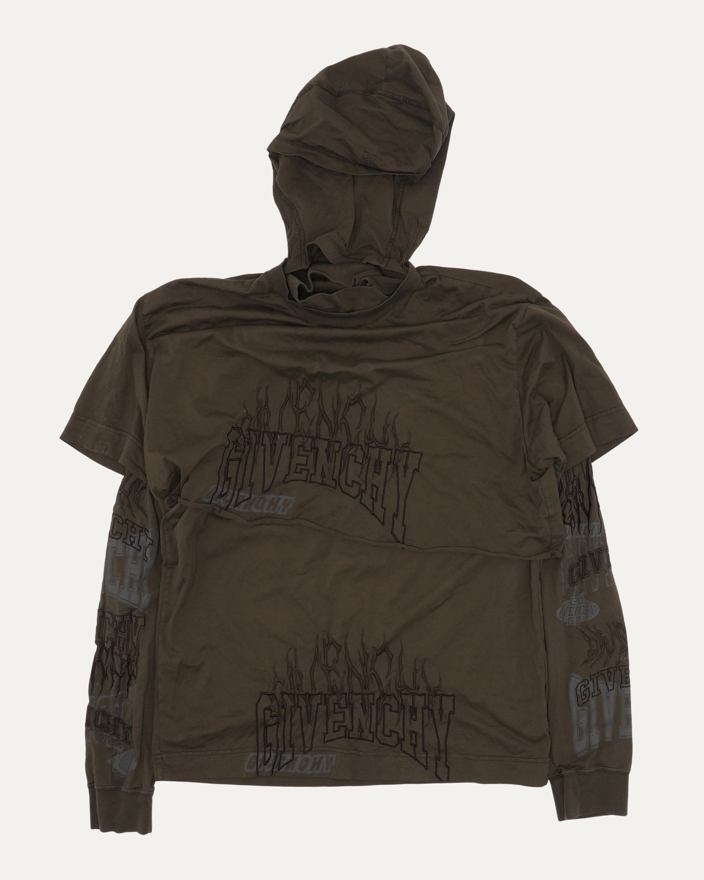 Embroidered Layered Balaclava T-Shirt