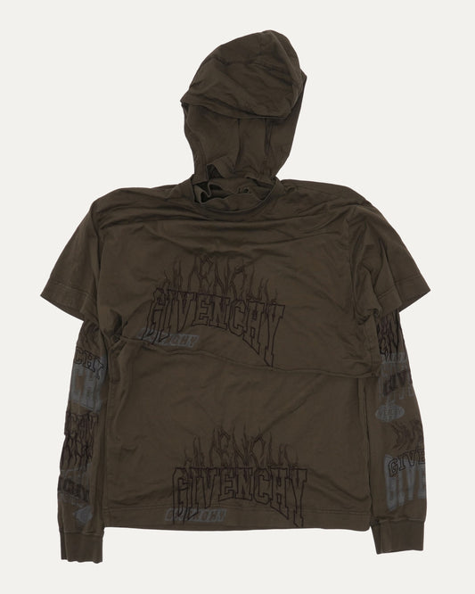 Embroidered Layered Balaclava T-Shirt