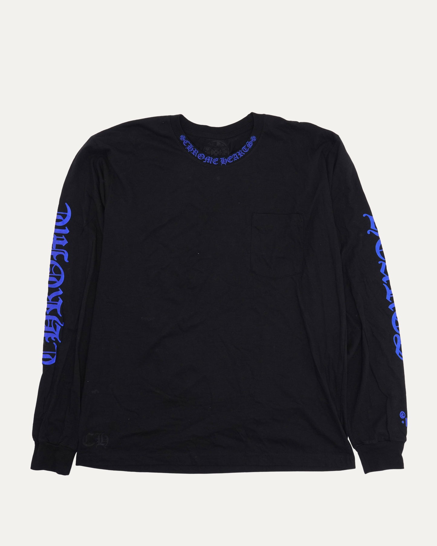 Neck Logo Long Sleeve Pocket T-Shirt
