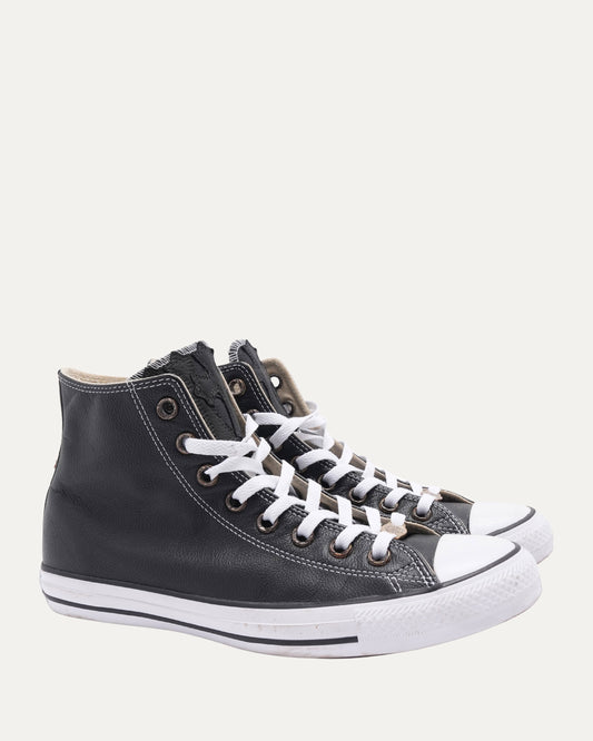 Cross Patch Leather Converse Chuck Taylor Sneakers