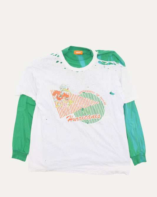 Layered Rhinestone Miami Hurricanes T-Shirt