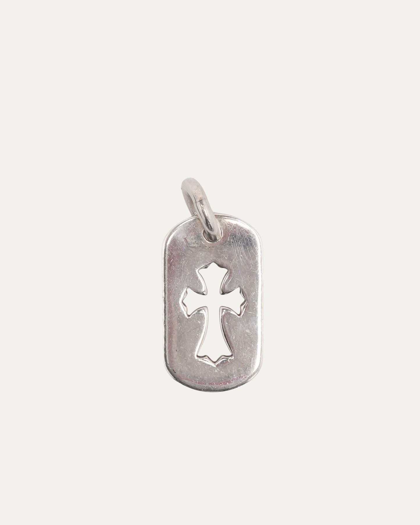 Small Cut Out Cross Dog Tag Pendant
