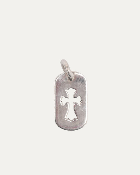 Small Cut Out Cross Dog Tag Pendant
