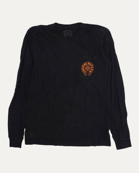 Staff Horseshoe Logo Long Sleeve Pocket T-Shirt