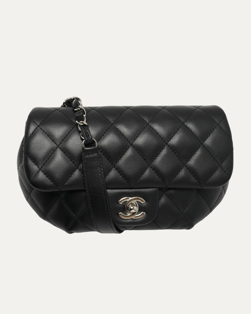 Quilted CC Uniform Flap Belt Bag