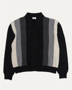 Collared Striped Cardigan