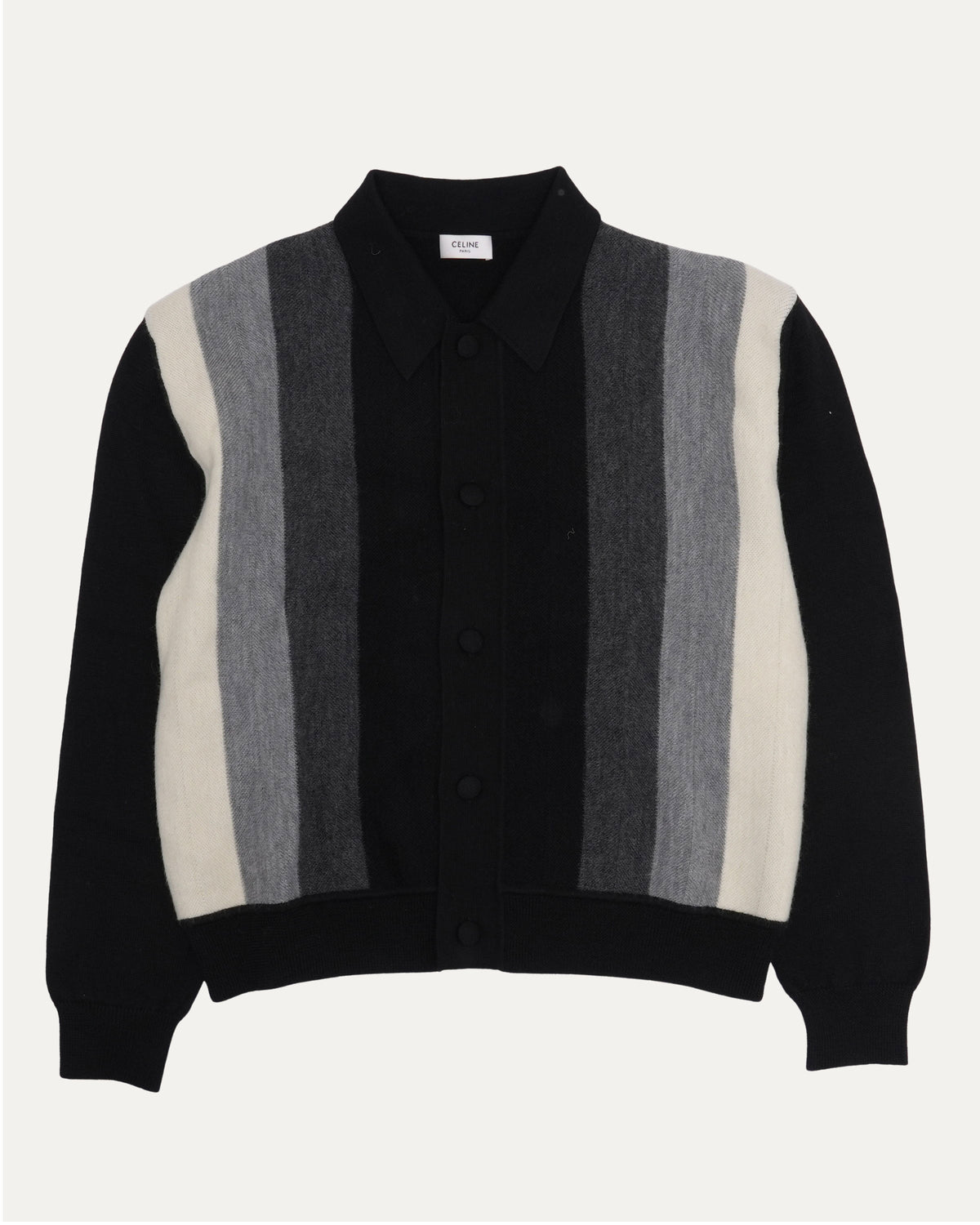 Collared Striped Cardigan