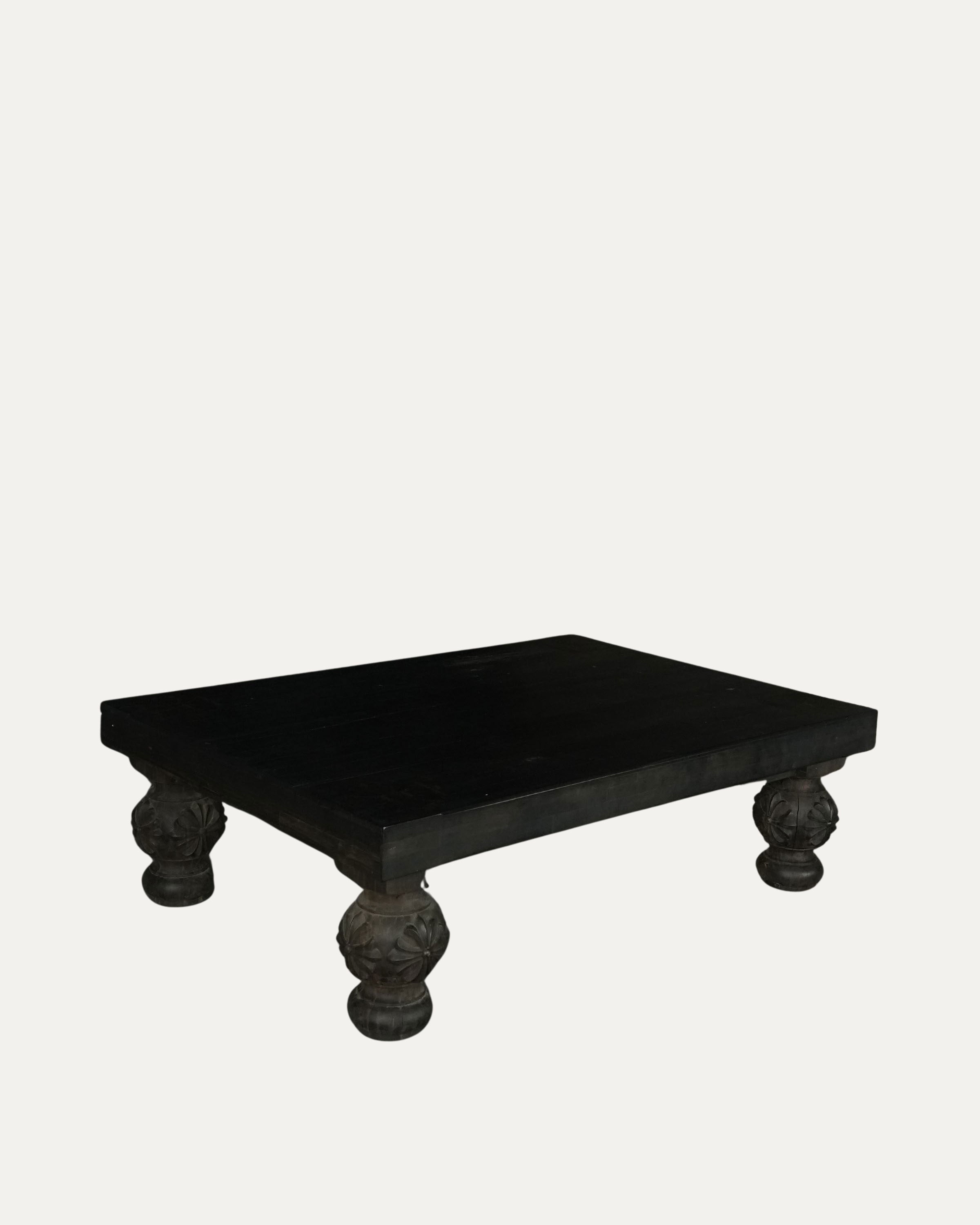 Ebony Wood Maltese Cross Coffee Table