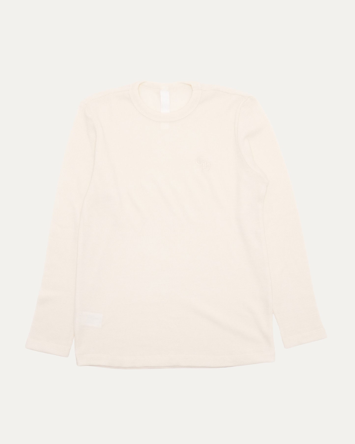 Embroidered Thermal Long Sleeve T-Shirt