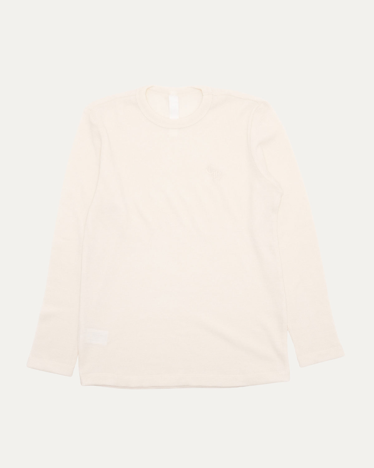 Embroidered Thermal Long Sleeve T-Shirt