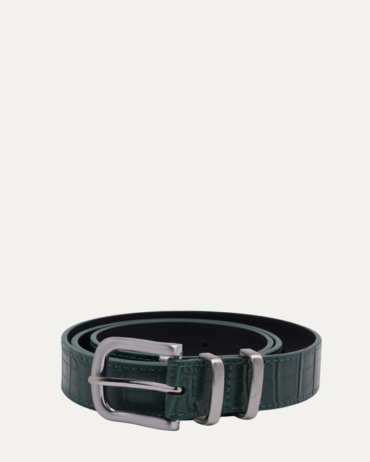 Gator Embossed Dress Belt