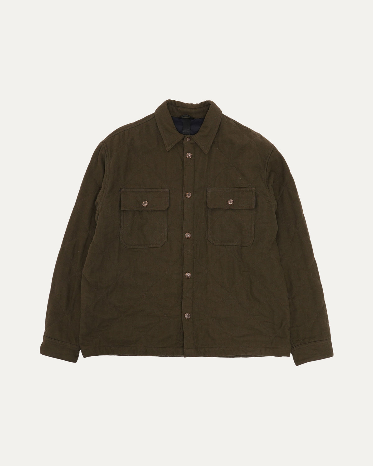 Quilted Linen-Wool Blend Work Dog Shirt