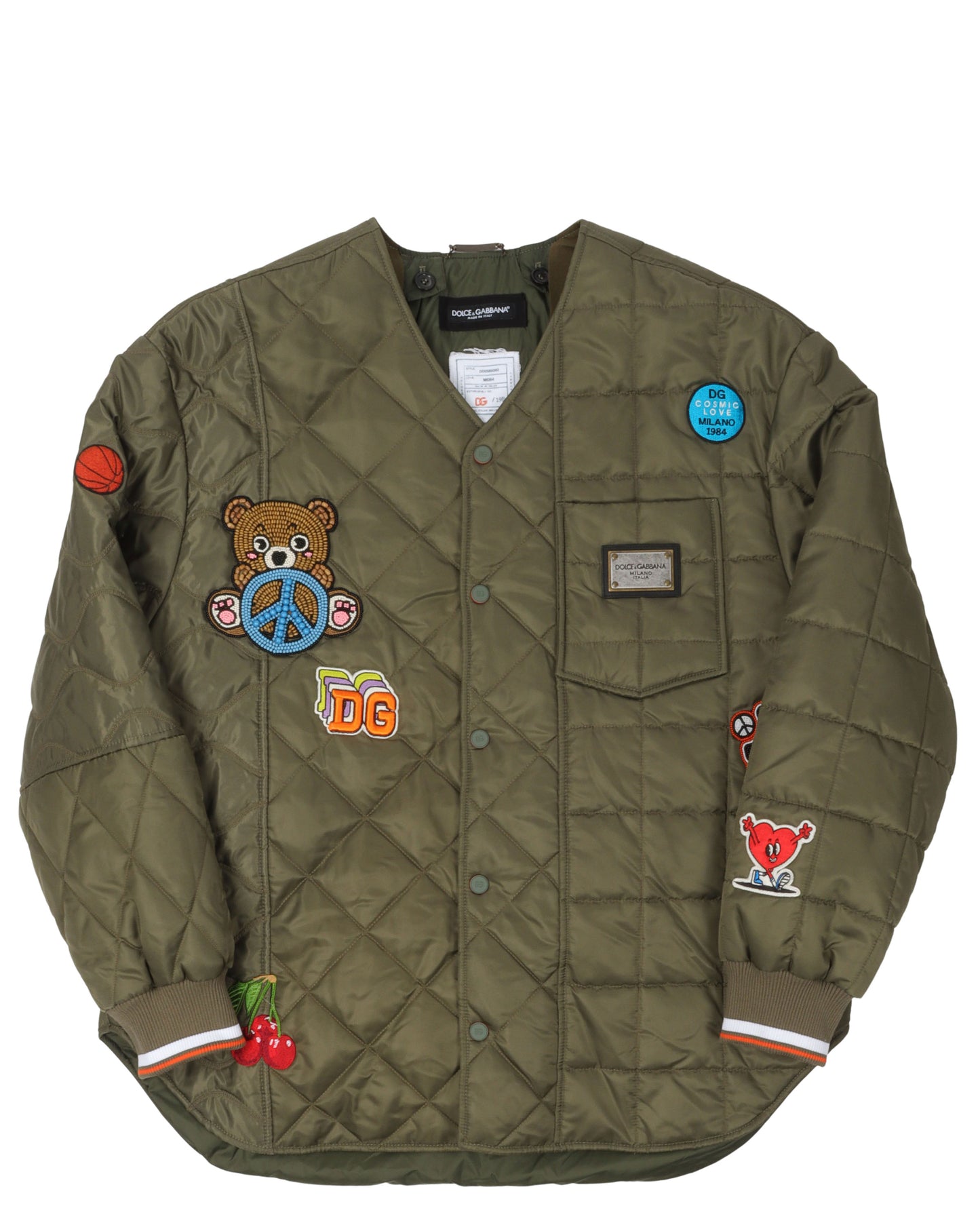 Patched Padded Liner Jacket