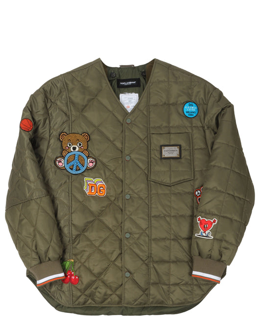 Patched Padded Liner Jacket