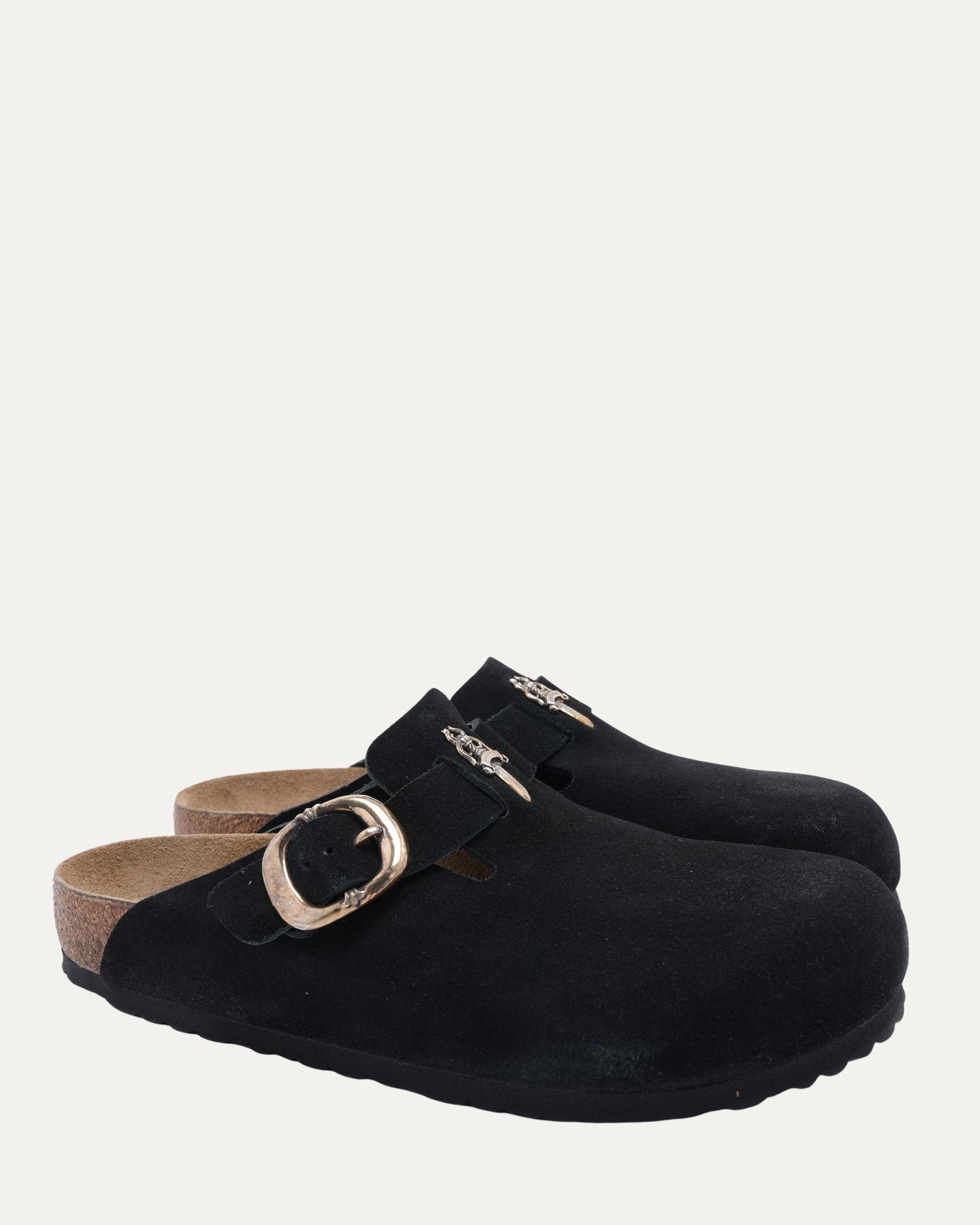 Dagger Embellished Birkenstock Boston Suede Mule