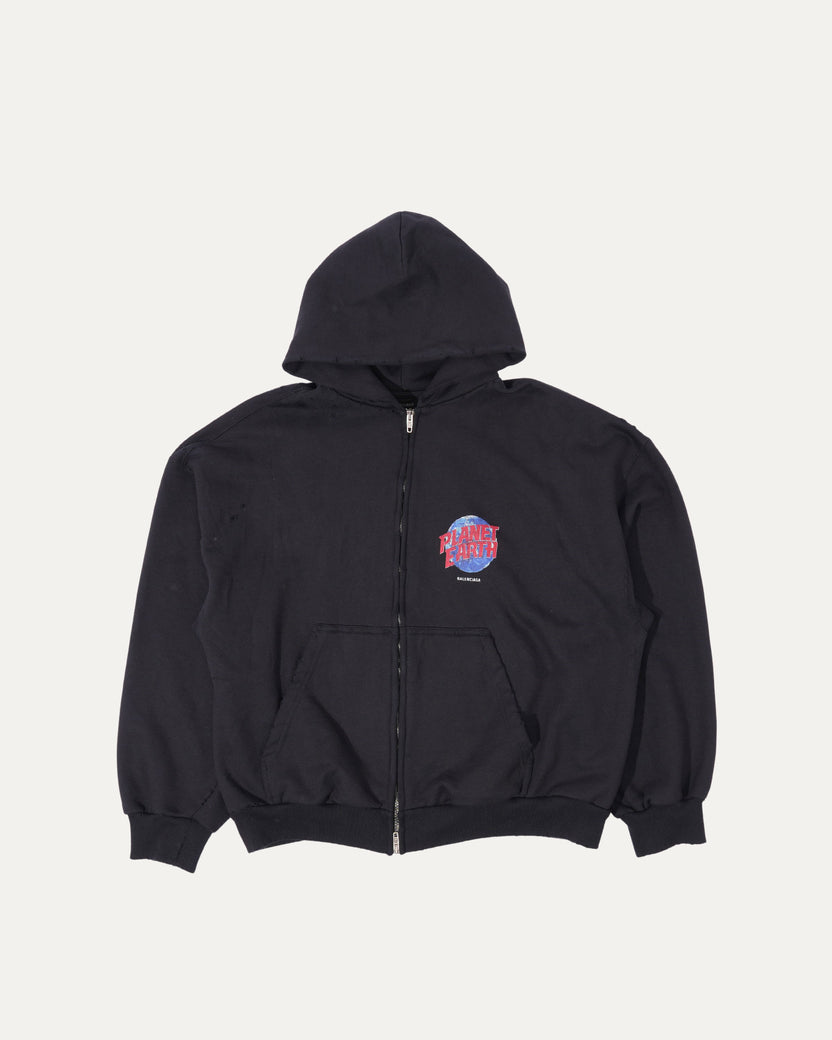 Planet Earth Zip Up Hoodie