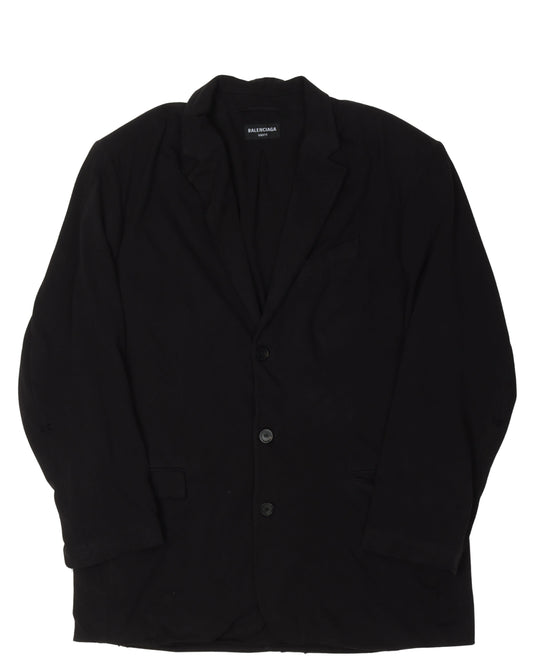Oversized Cotton Jersey Blazer