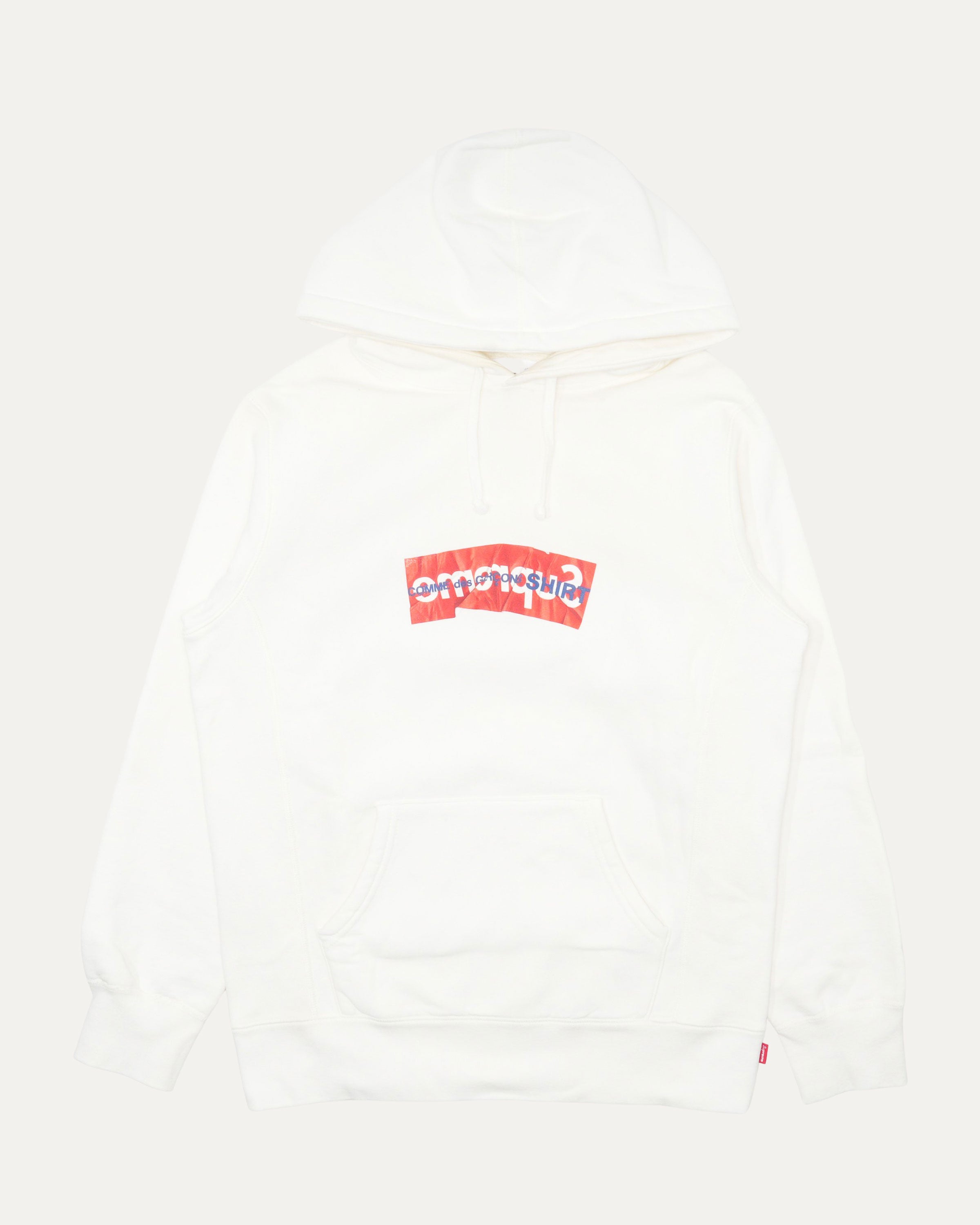 Comme Des Garcons Box Logo Sticker Hoodie