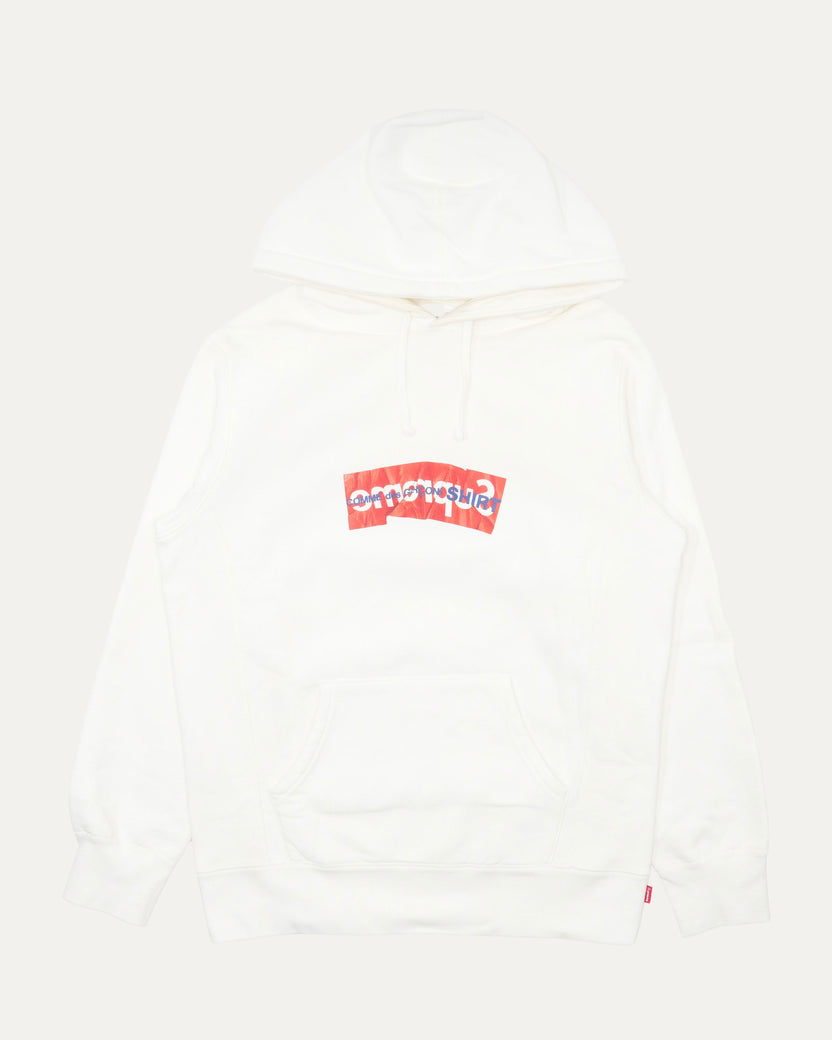 Comme Des Garcons Box Logo Sticker Hoodie