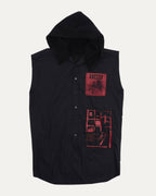Redux Sleeveless Hooded Shirt With Patches